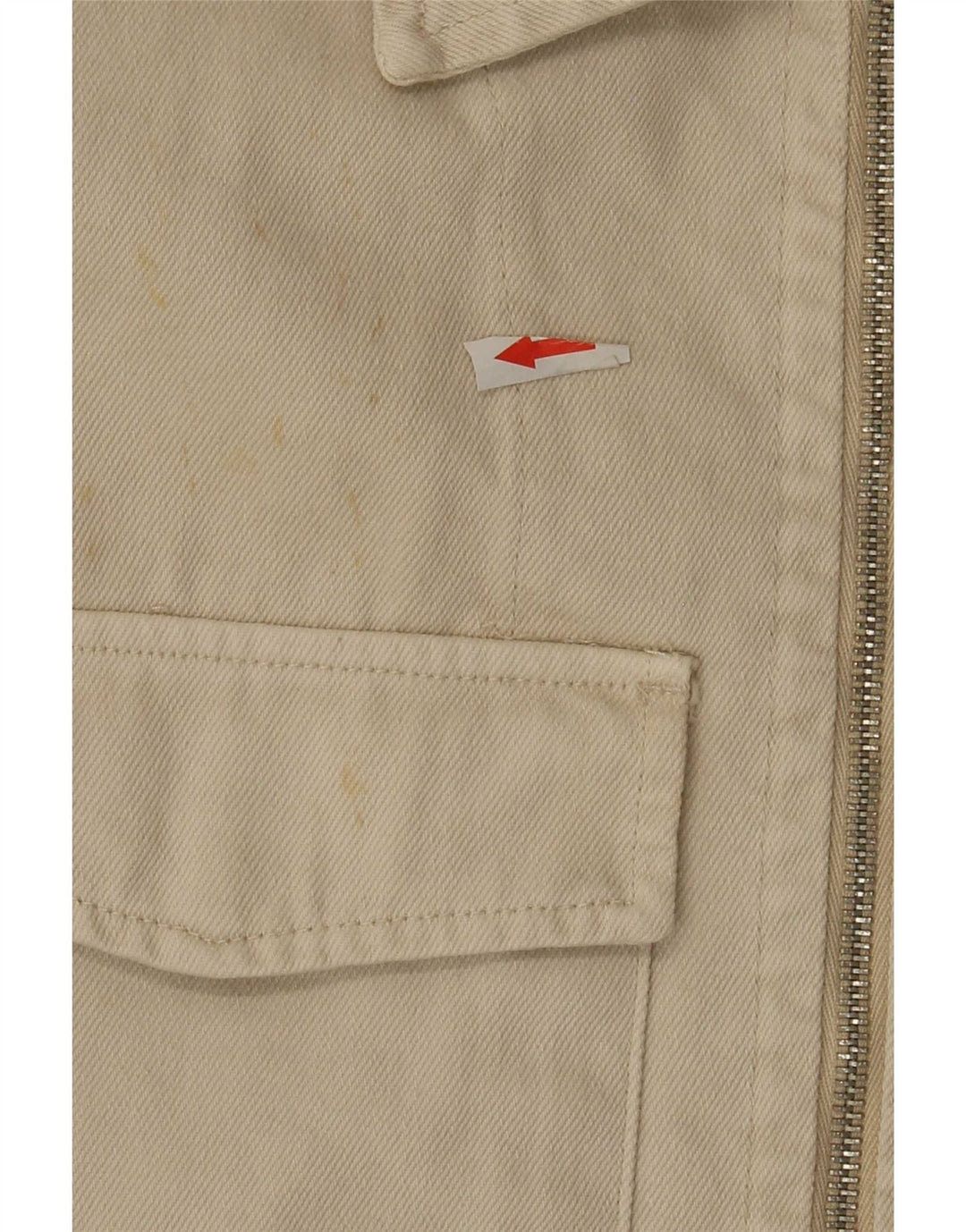 Zara Herre Utility Jacket UK 42 XL Beige Bomuld