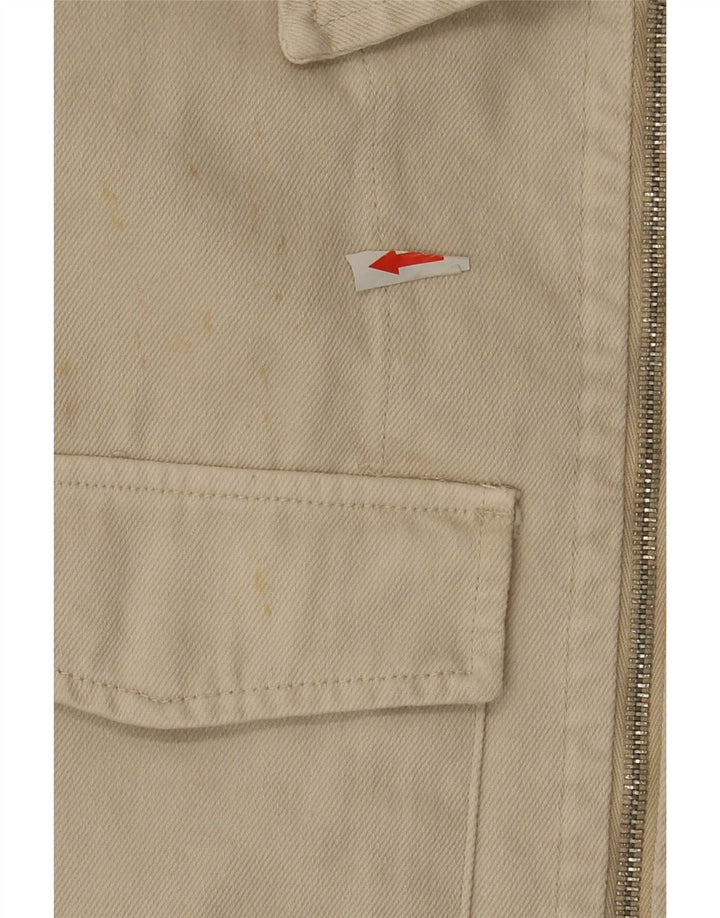 Zara Herre Utility Jacket UK 42 XL Beige Bomuld