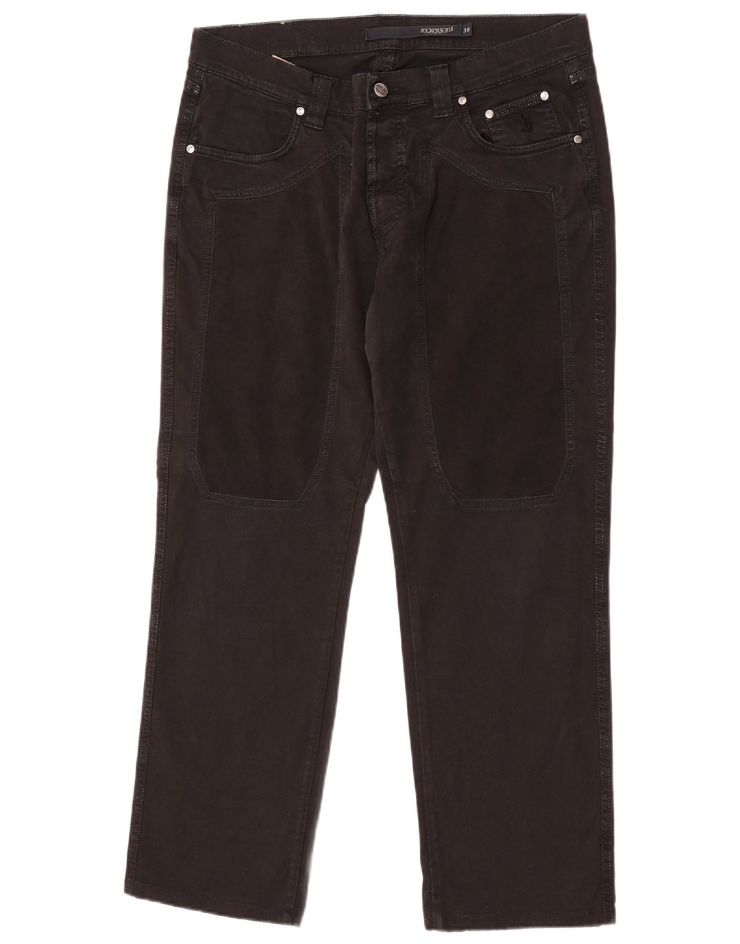 Jeckerson Straight Jeans til mænd W38 L30 Sort bomuld