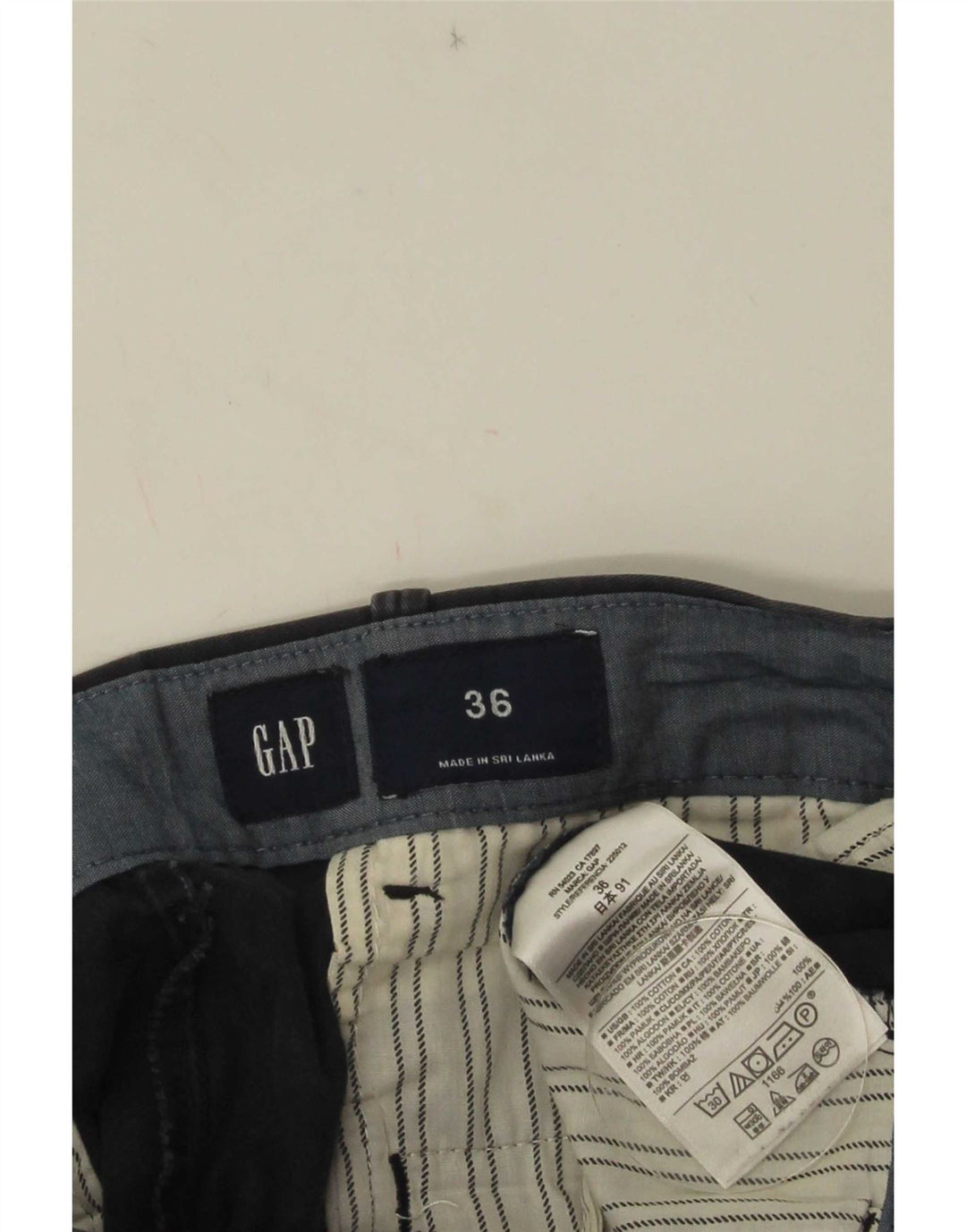 Gap Herre Chino Shorts W36 Large Navy Blue Bomuld