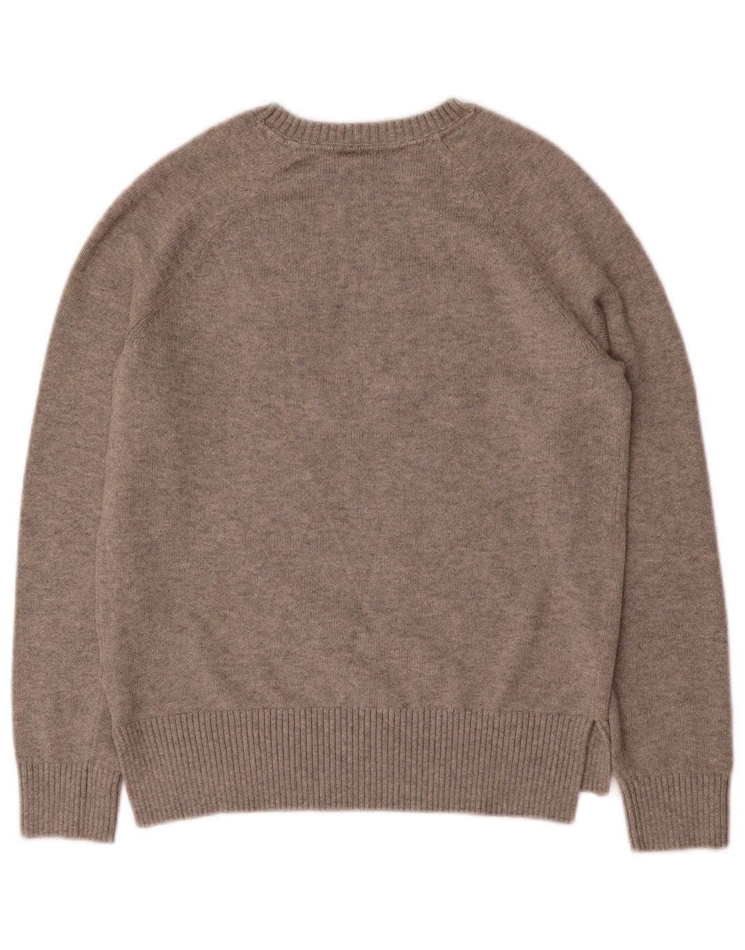 TOMMY HILFIGER Womens Graphic Crew Neck Jumper Sweater UK 12 Medium Grey