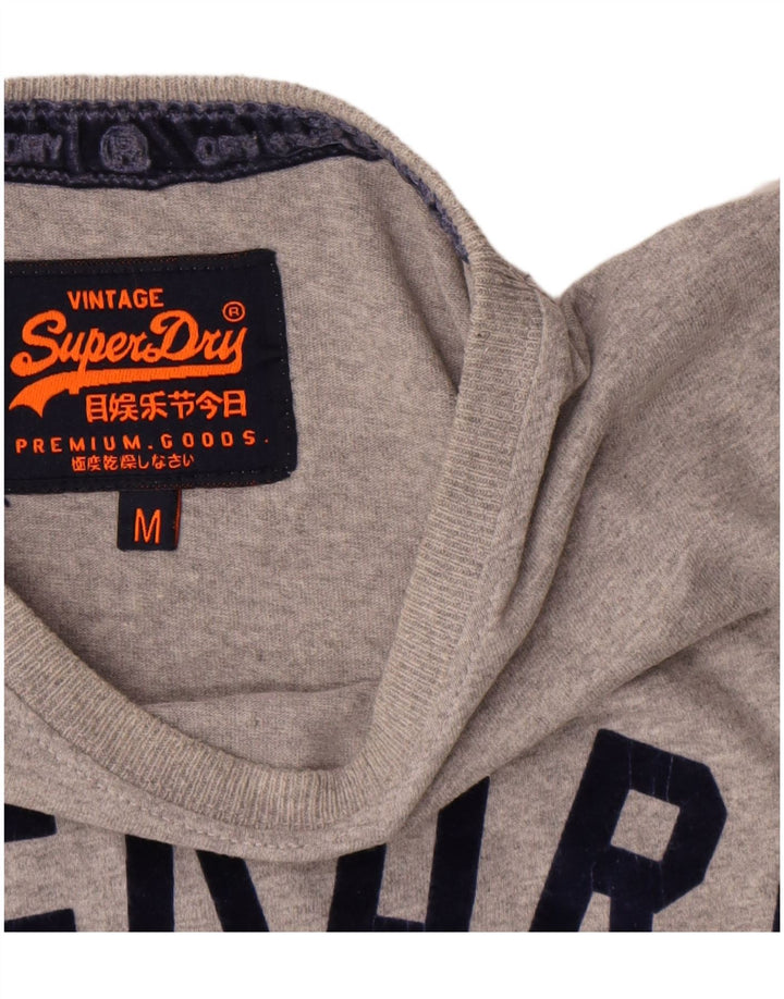 Superdry Herre grafisk T-shirt Top mellemgrå bomuld