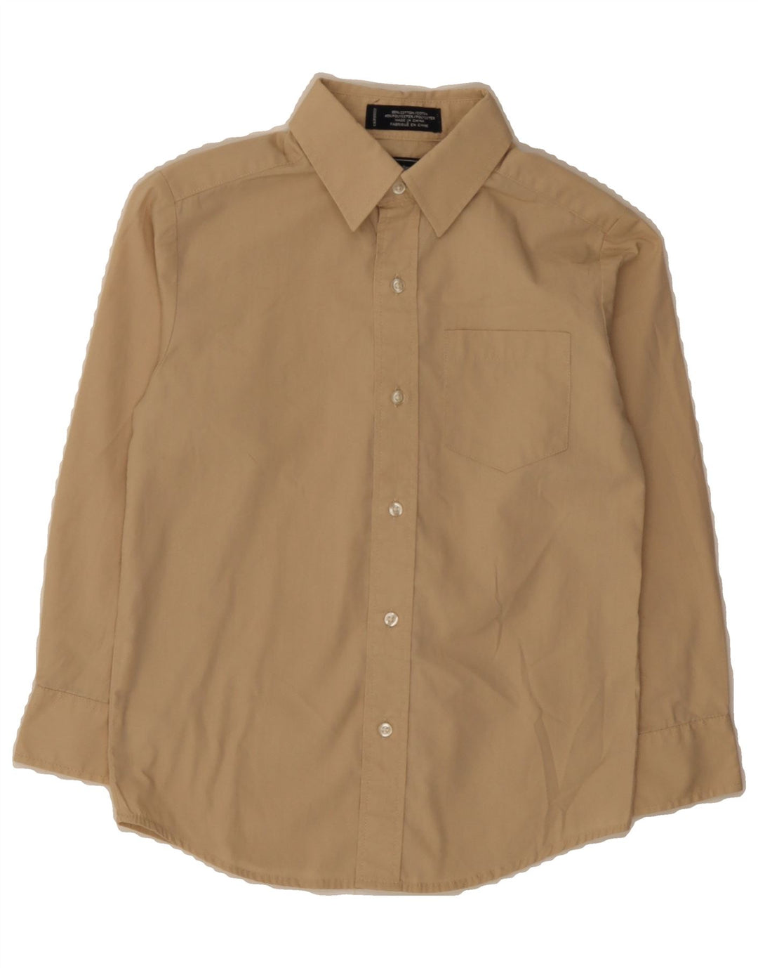 DOCKERS Boys Shirt 7-8 Years Beige Cotton Vintage Dockers and Second-Hand Dockers from Messina Hembry 