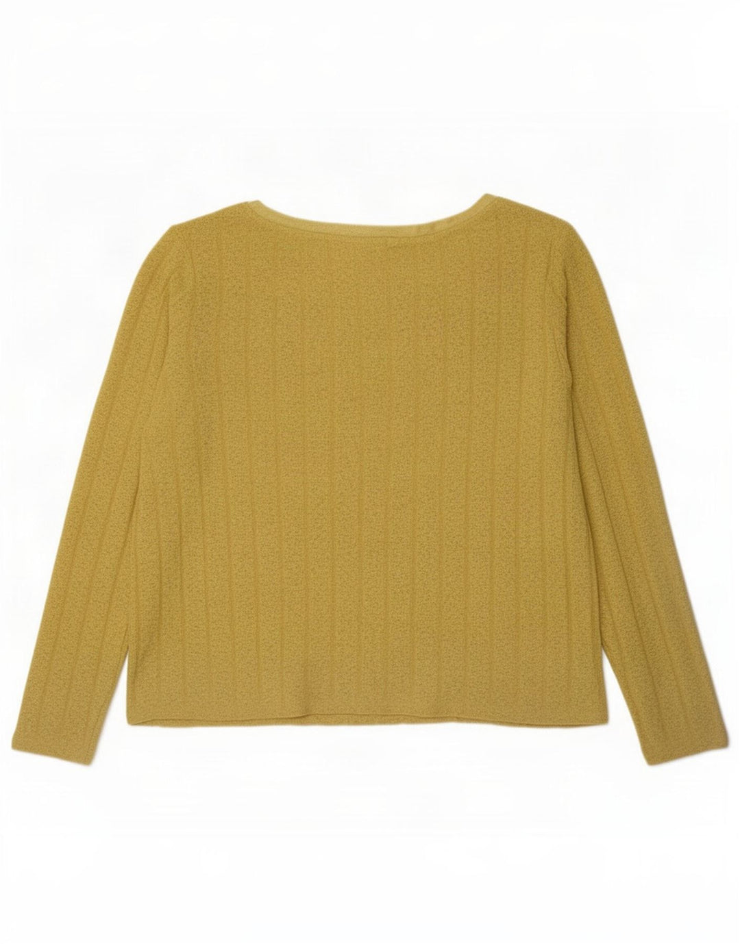 Marks & Spencer Dame Top Langærmet UK 14 Stor Gul Polyester