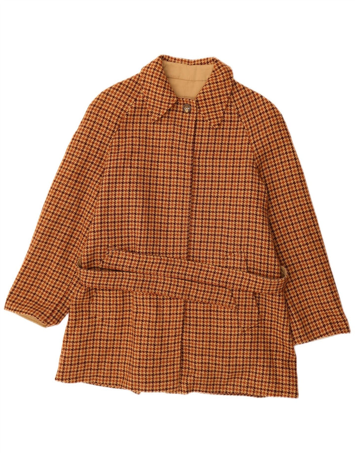 BALLARINI Vendbar overfrakke til kvinder UK 10 Small Brown Houndstooth