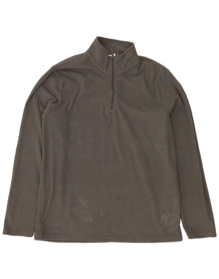 MOUNTAIN WAREHOUSE Herre lynlås hals fleece jumper stor grå polyester
