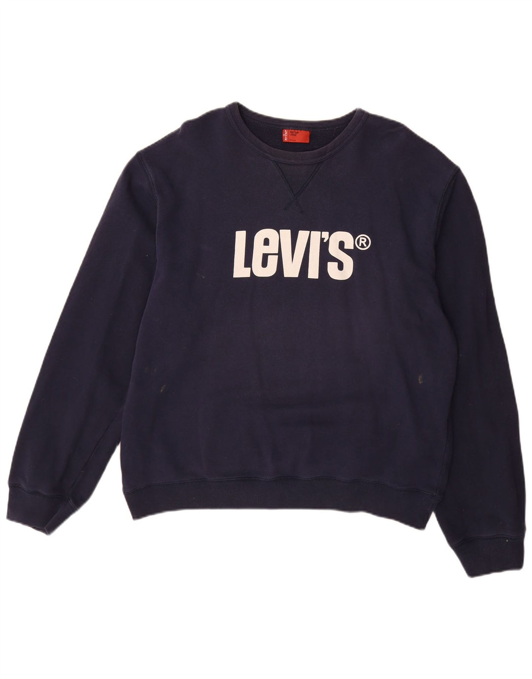 LEVI'S Grafisk sweatshirt til mænd, stor marineblå bomuld