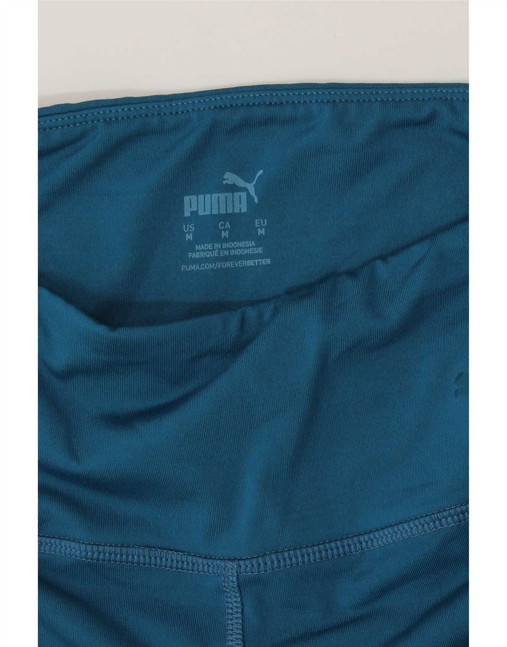 Puma Graphic Leggings til kvinder UK 12 Medium Blue Colourblock Polyester