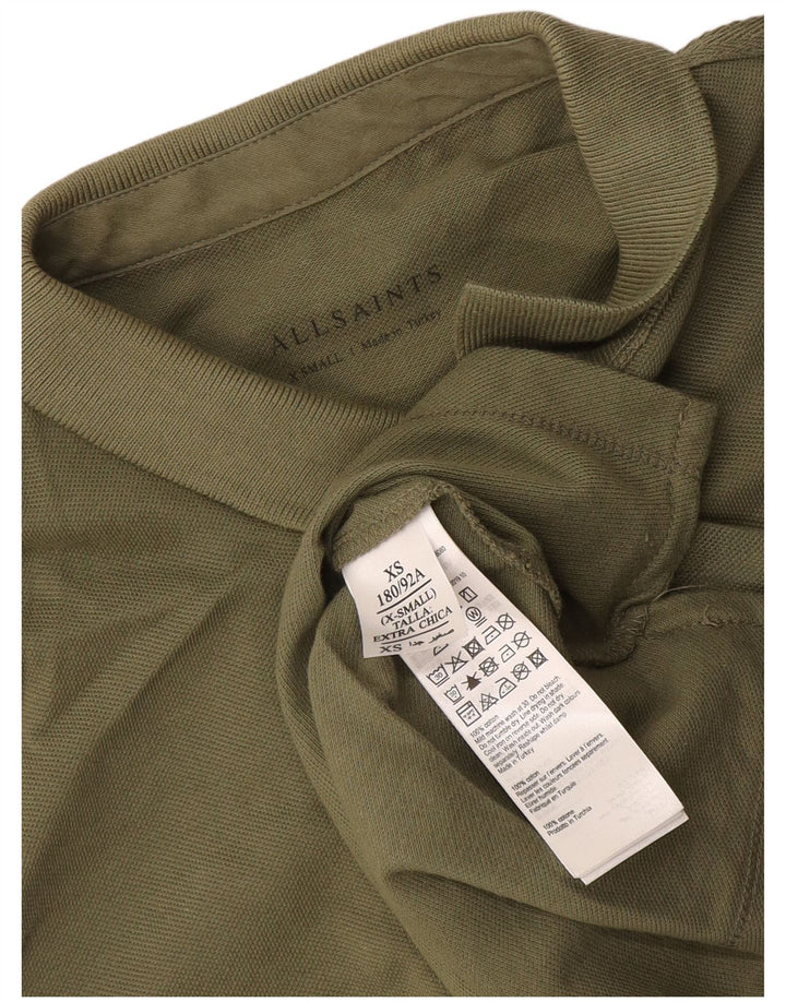 All Saints Polo Shirt til mænd XS Khaki Bomuld