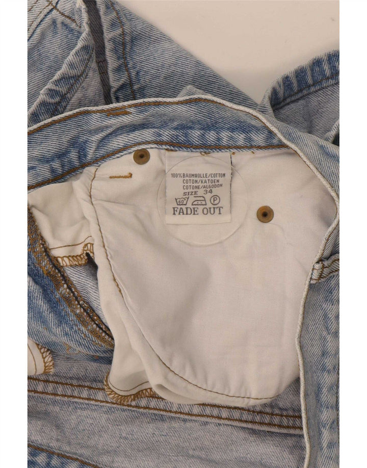 Vintage denimshorts til kvinder store W34 blå bomuld