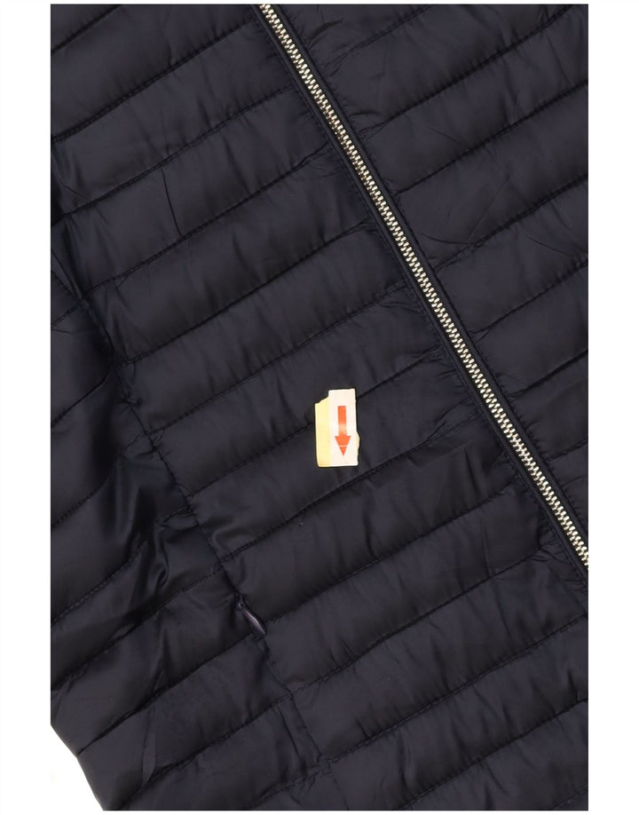 MASSIMO DUTTI Dame Hættejakke UK 10 Small Navy Blue