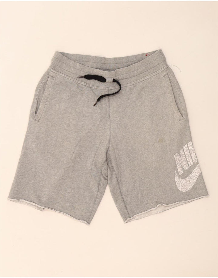 Nike Herre grafiske sportsshorts mellemgrå bomuld