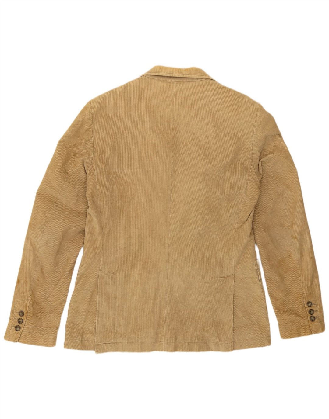 Zara Herre Corduroy 2 Button Blazer Jacket UK 40 Large Beige