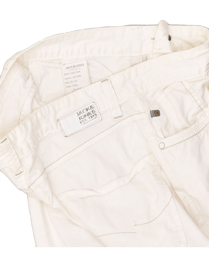 JACK & JONES Womens Straight Jeans W34 L34  White Cotton | Vintage Jack & Jones | Thrift | Second-Hand Jack & Jones | Used Clothing | Messina Hembry 