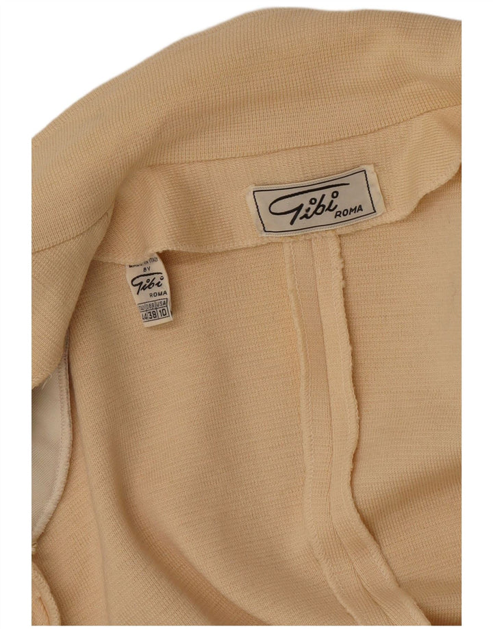 Gibi Damestrik Dobbeltradet Blazerjakke IT 44 Medium Beige Uld
