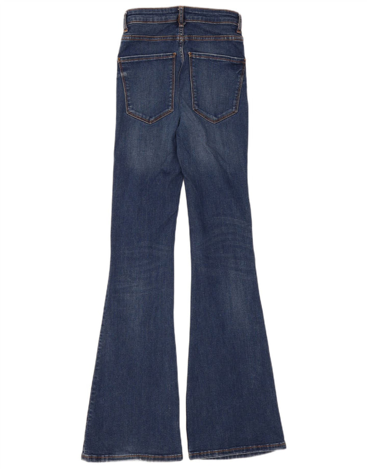 Zara Dame Flared Jeans EU 34 2XS W24 L32 Blå