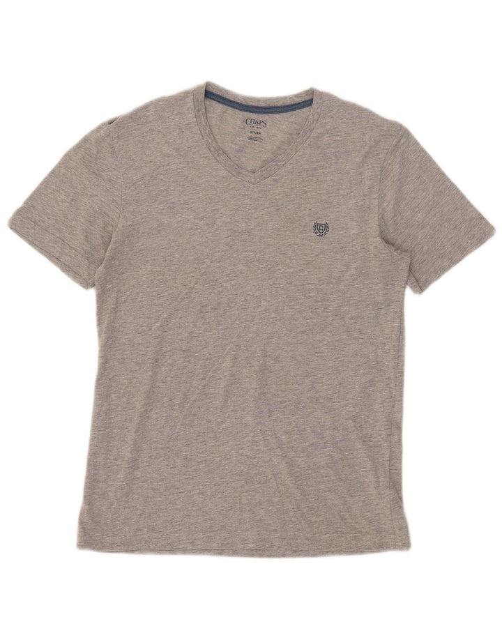 Chaps Dame T-Shirt Top UK 10 Small Grey Flecked Bomuld