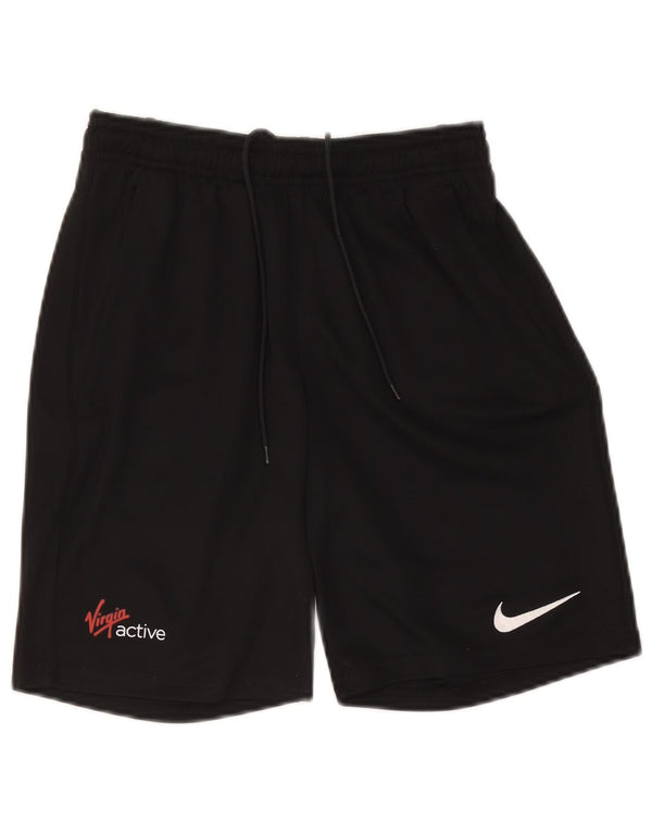 Nike Dame Dri Fit Sport Shorts UK 8 Small Black Polyester