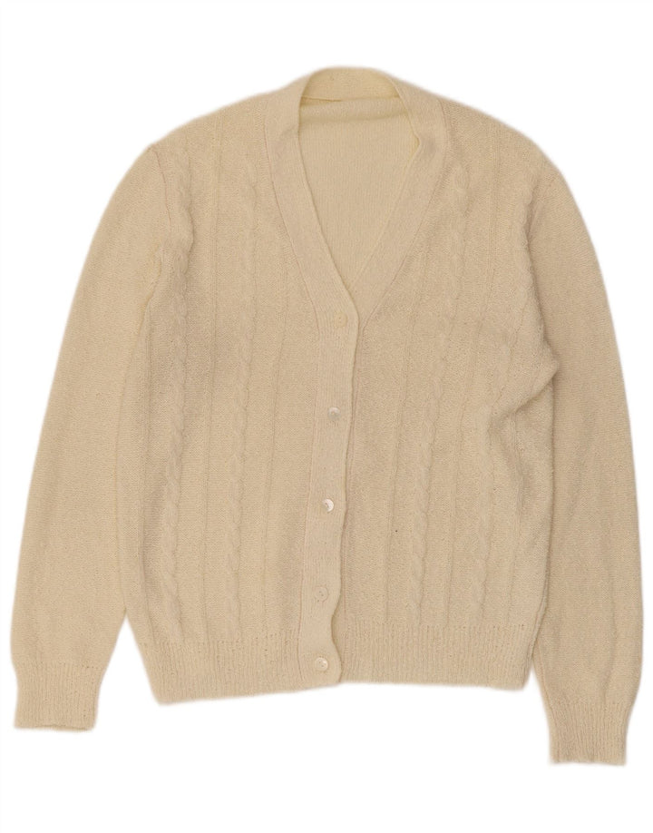 Vintage dame cardigan sweater UK 14 Medium Beige