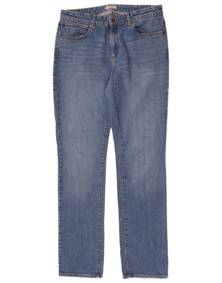 Wrangler lige jeans til kvinder W30 L32 blå bomuld