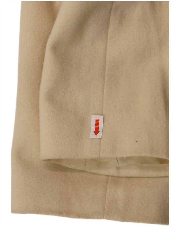 Stefanel Dame 3-knaps blazerjakke UK 14 Medium Beige Uld