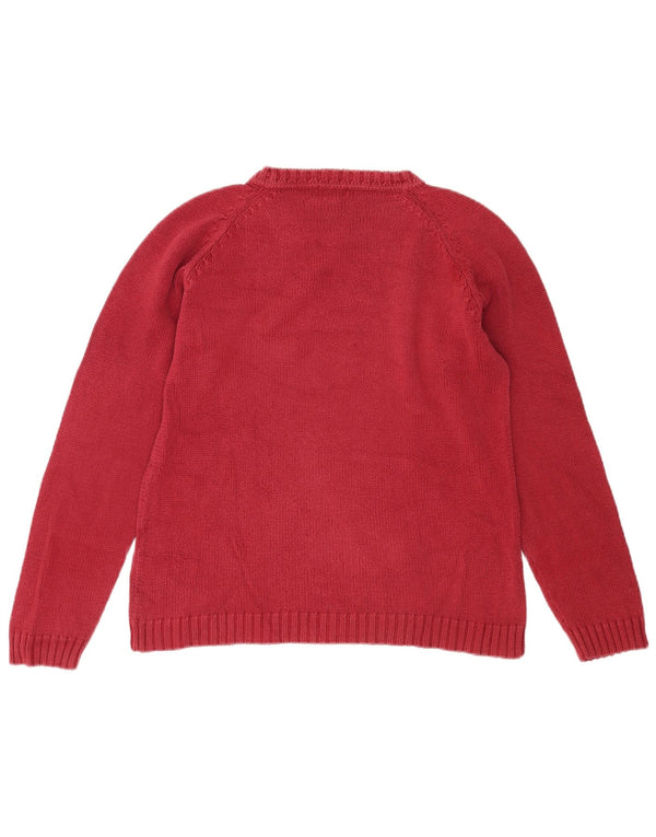 Zara Pige Boat Neck Jumper Sweater 13-14 År Rød Bomuld