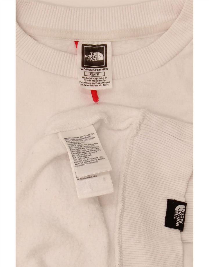 The North Face Kvinders Grafisk Oversized Sweatshirt Jumper UK 6 XS Hvid