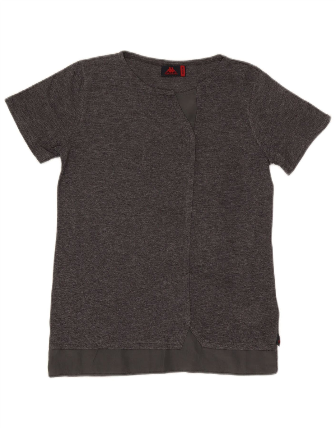 Kappa T-Shirt Top UK 12 Medium Grå Polyester