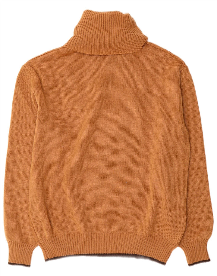 Vintage Dame Rullehalstrøje IT 50 XL Brun polyakryl