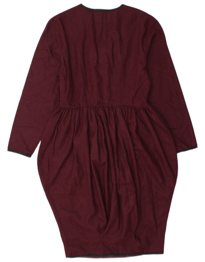 Vintage Dame Bubble Dress IT 42 Medium Burgundy