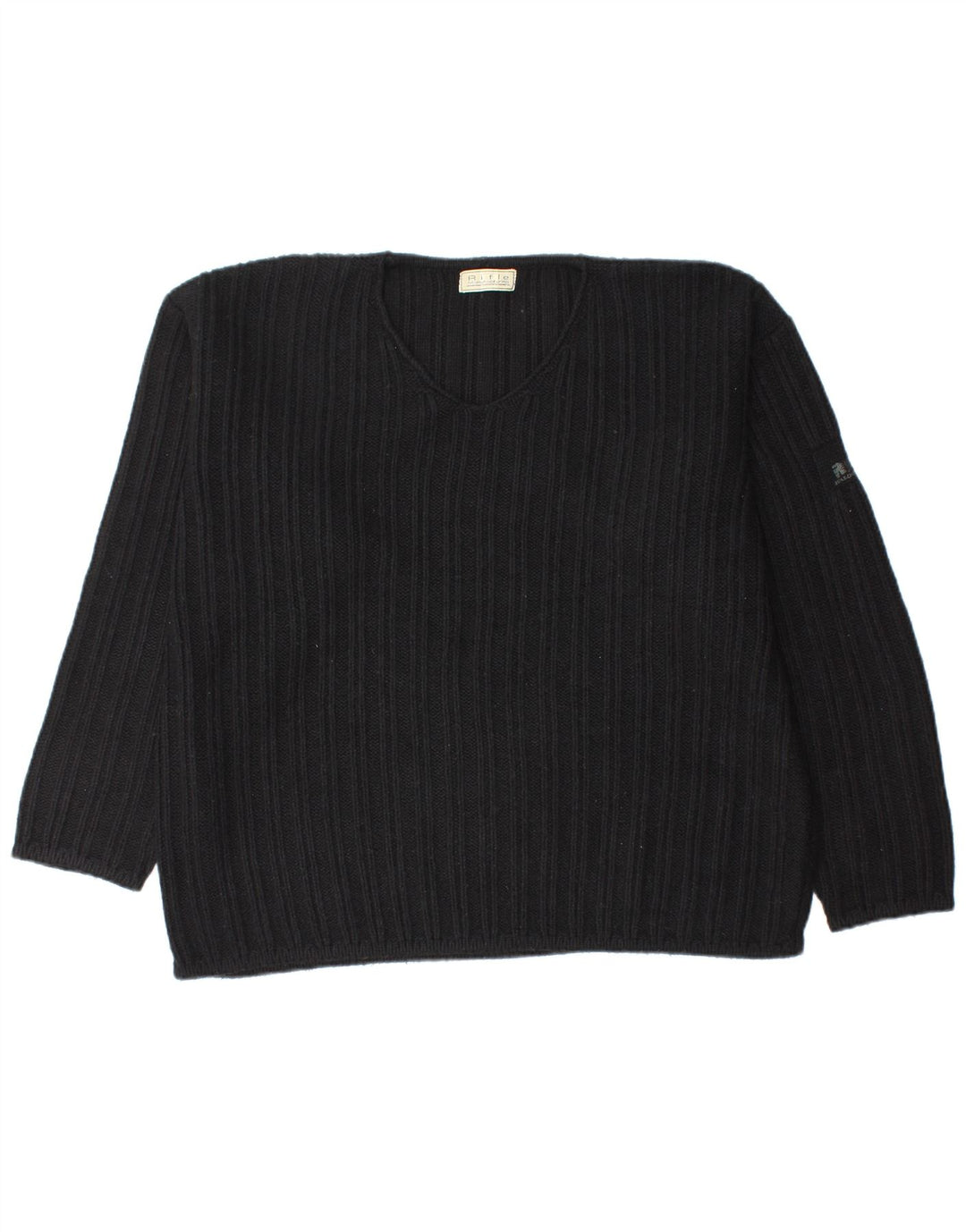 Rifle Herre V-hals sweater Stor Sort Akryl