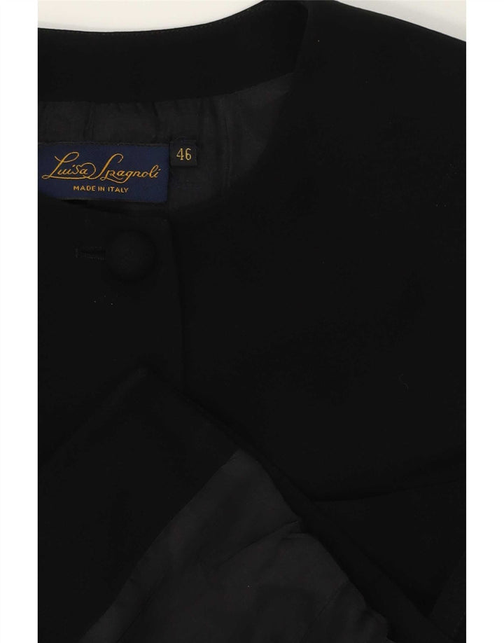 Luisa Spagnoli Dame 5 Knapper Kortærmet Blazer Jakke IT 46 Stor Sort