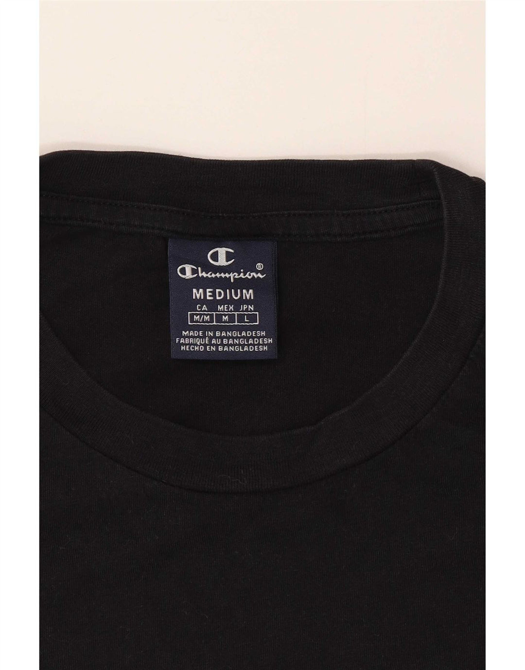 Champion Herre T-Shirt Top Medium Sort