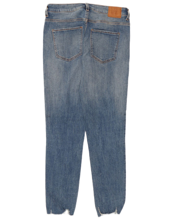 Zara Dame Distressed Skinny Jeans EU 38 Small W28 L27 Blå Bomuld