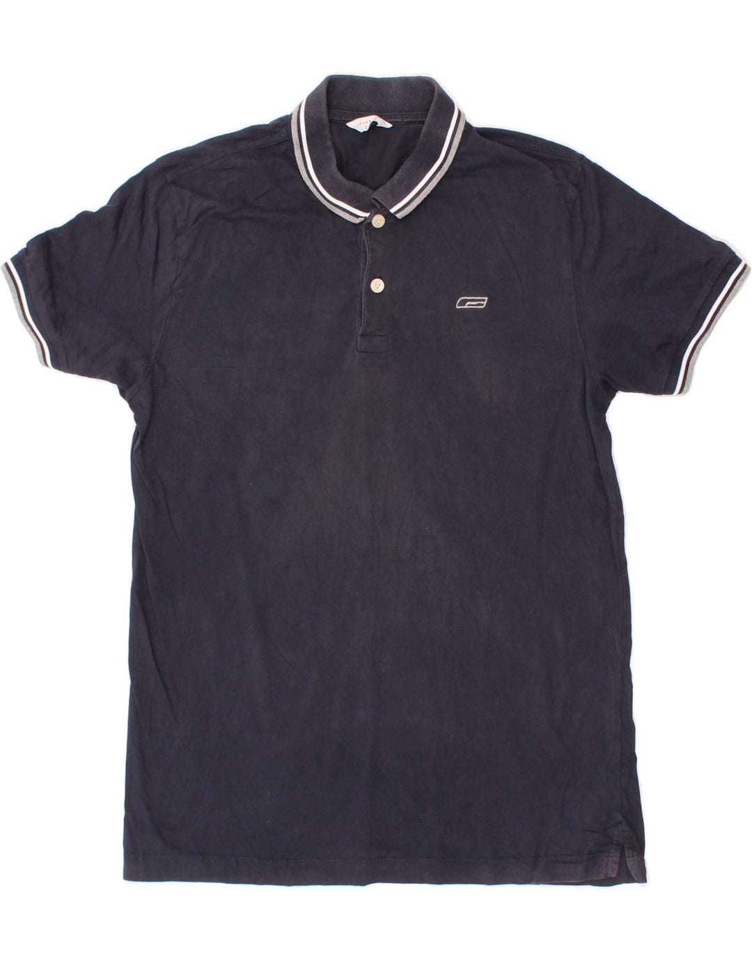 JACK & JONES Mens Polo Shirt Large Navy Blue Cotton Vintage Jack & Jones and Second-Hand Jack & Jones from Messina Hembry 