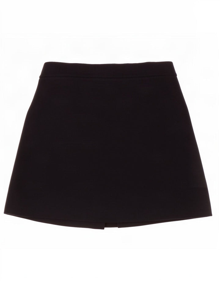 Zara Dame Mini Nederdel Small W26 Sort Viscose