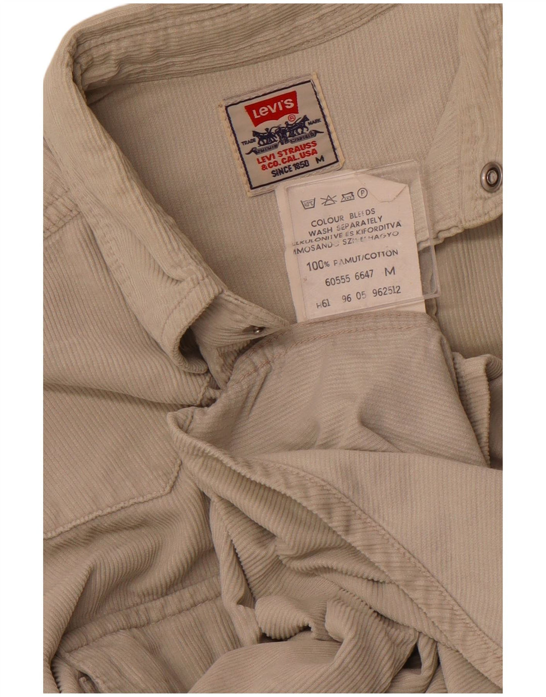 Levi's Herre Corduroy skjorte Medium Beige Bomuld Western