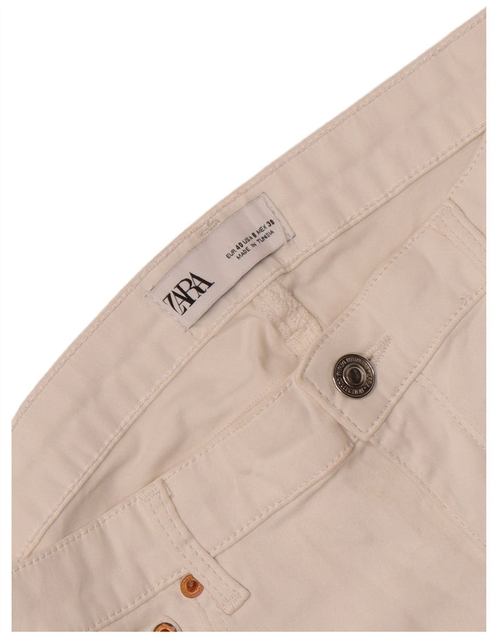 Zara Dame Slim Casual Bukser EU 40 Medium W30 L27 Hvid
