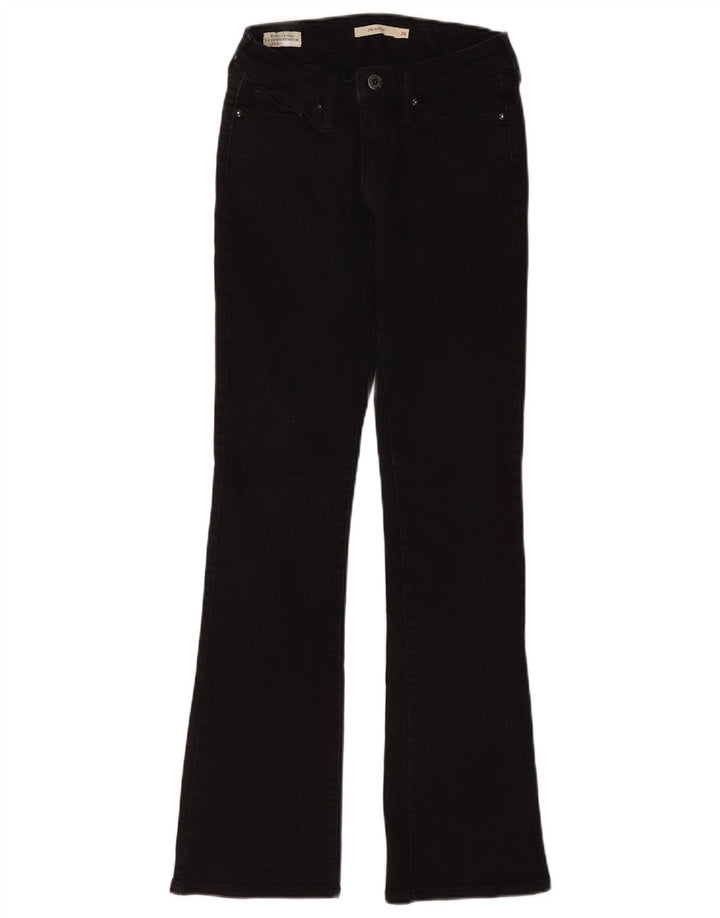 Levi's Dame 715 Bootcut Jeans W26 L32 Sort Bomuld