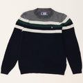 JACK & JONES Boys Crew Neck Jumper Sweater 8-9 Years Large Navy Blue Vintage Jack & Jones and Second-Hand Jack & Jones from Messina Hembry 