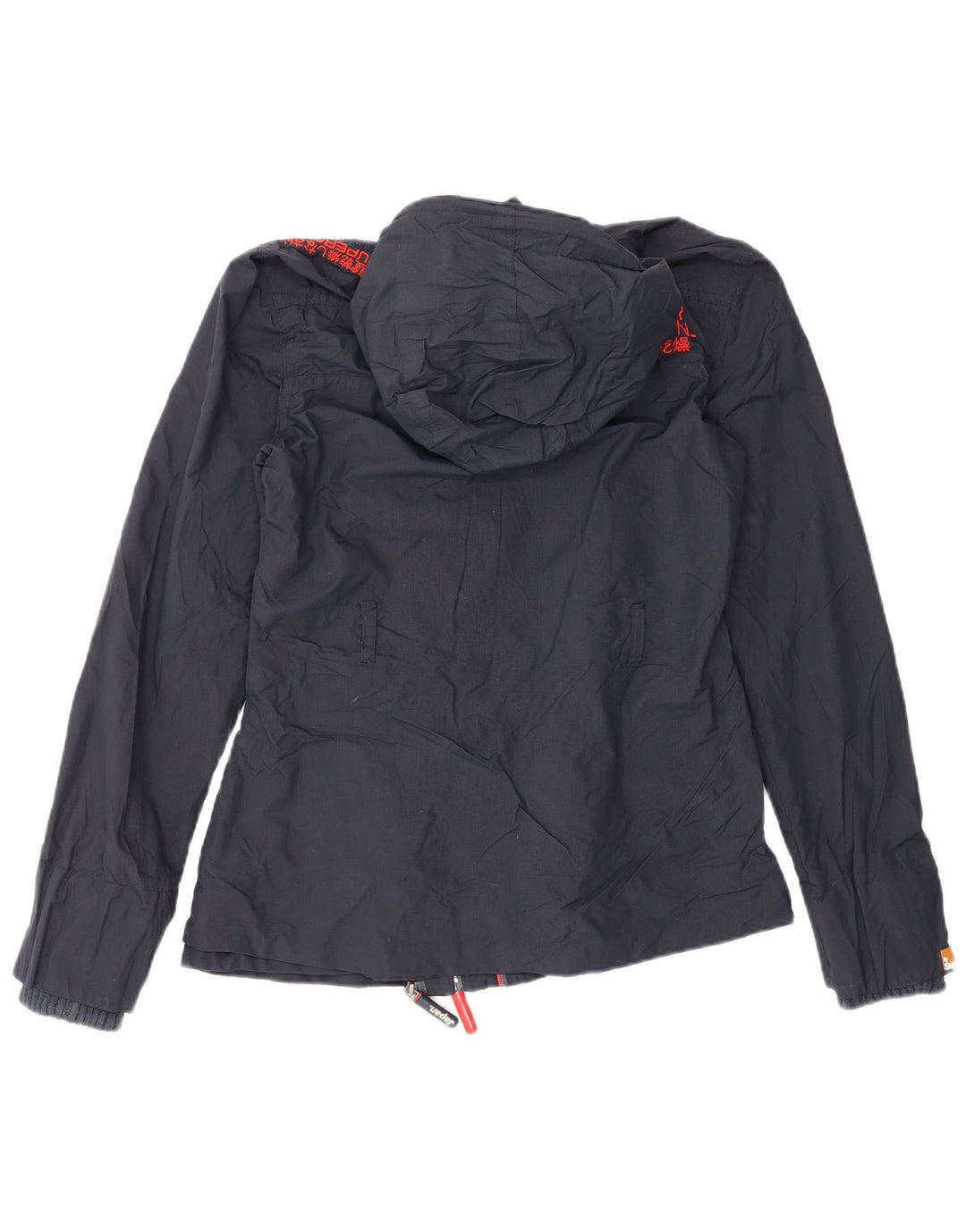 Superdry Womens The Windmac grafisk regnjakke UK 10 Small Navy Blue