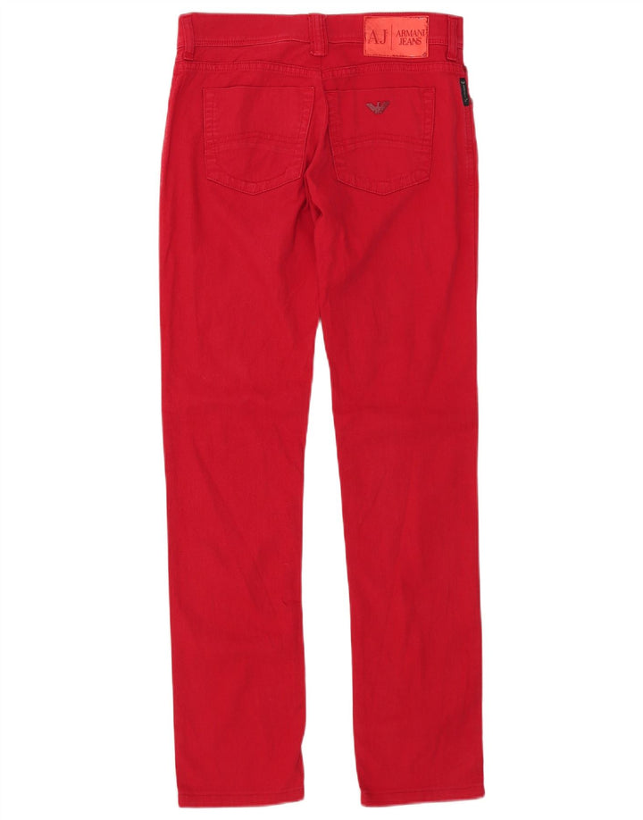ARMANI Slim Jeans til kvinder W29 L30 rød bomuld