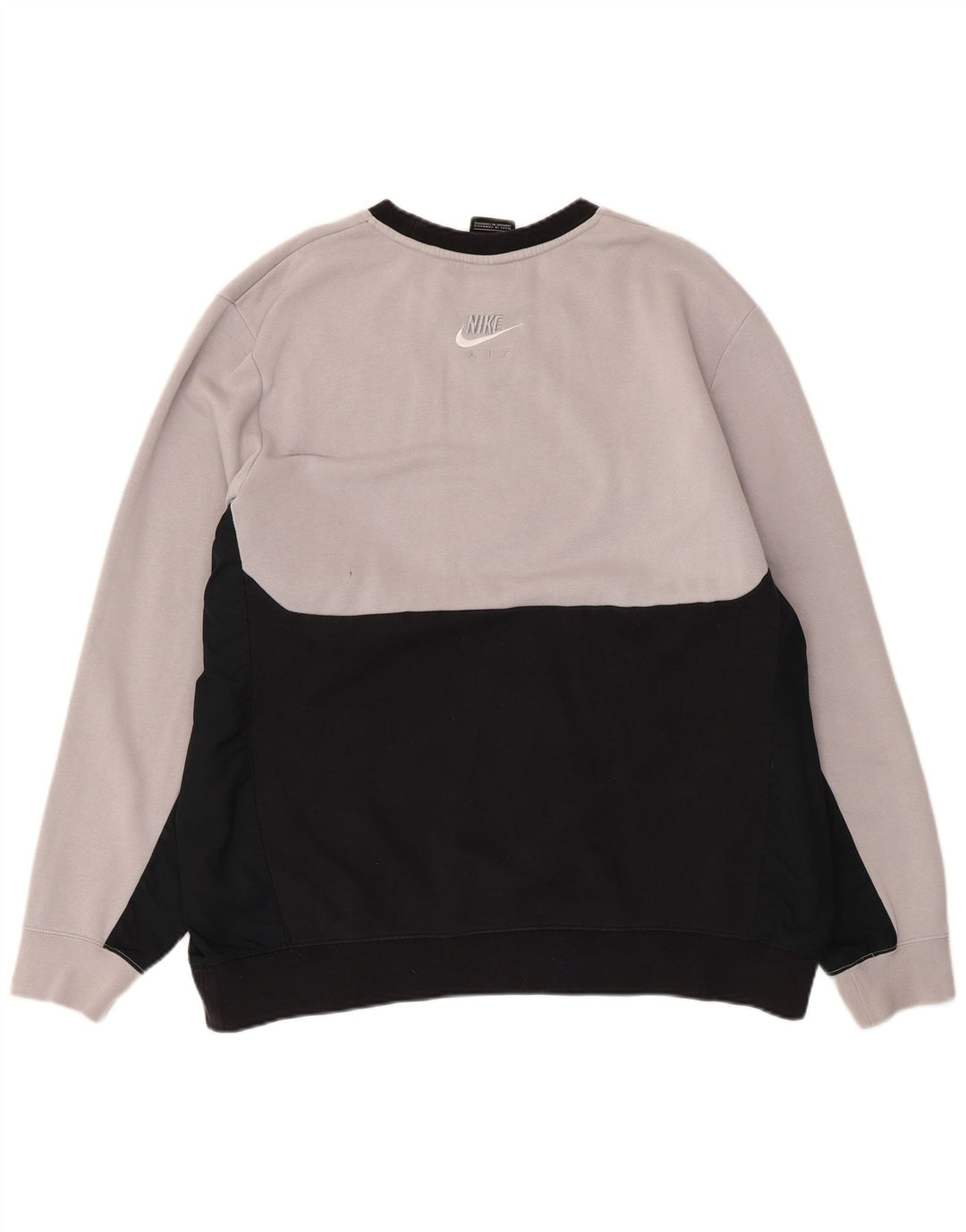 NIKE Sweatshirt Jumper til mænd XL Grå Colourblock Bomuld