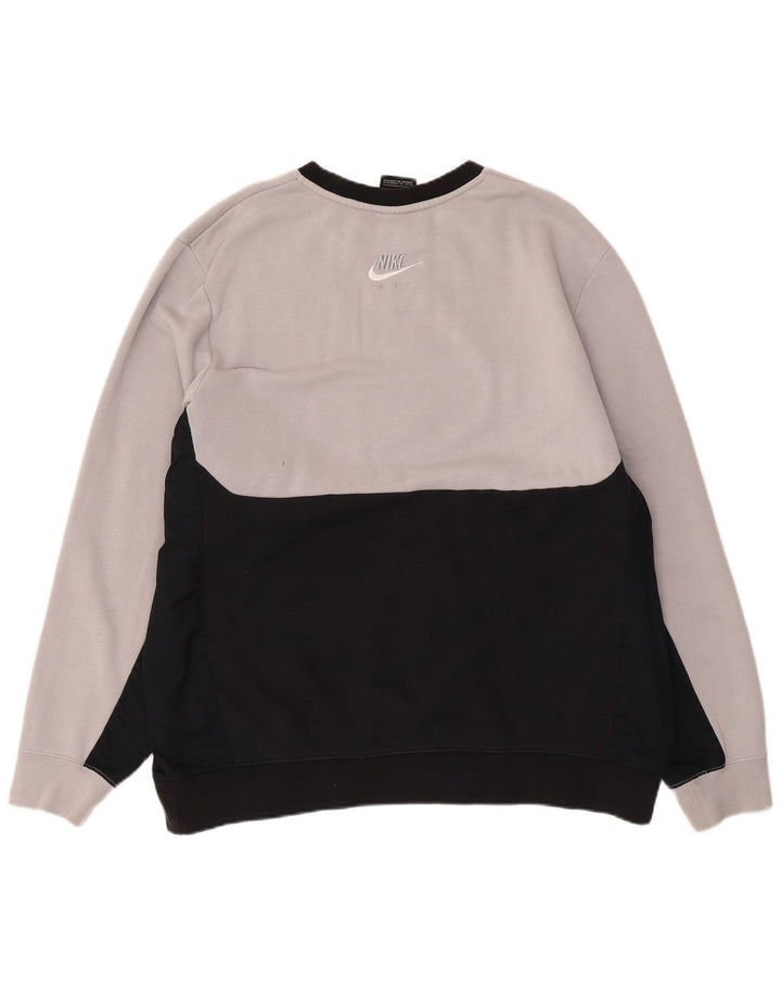 NIKE Sweatshirt Jumper til mænd XL Grå Colourblock Bomuld