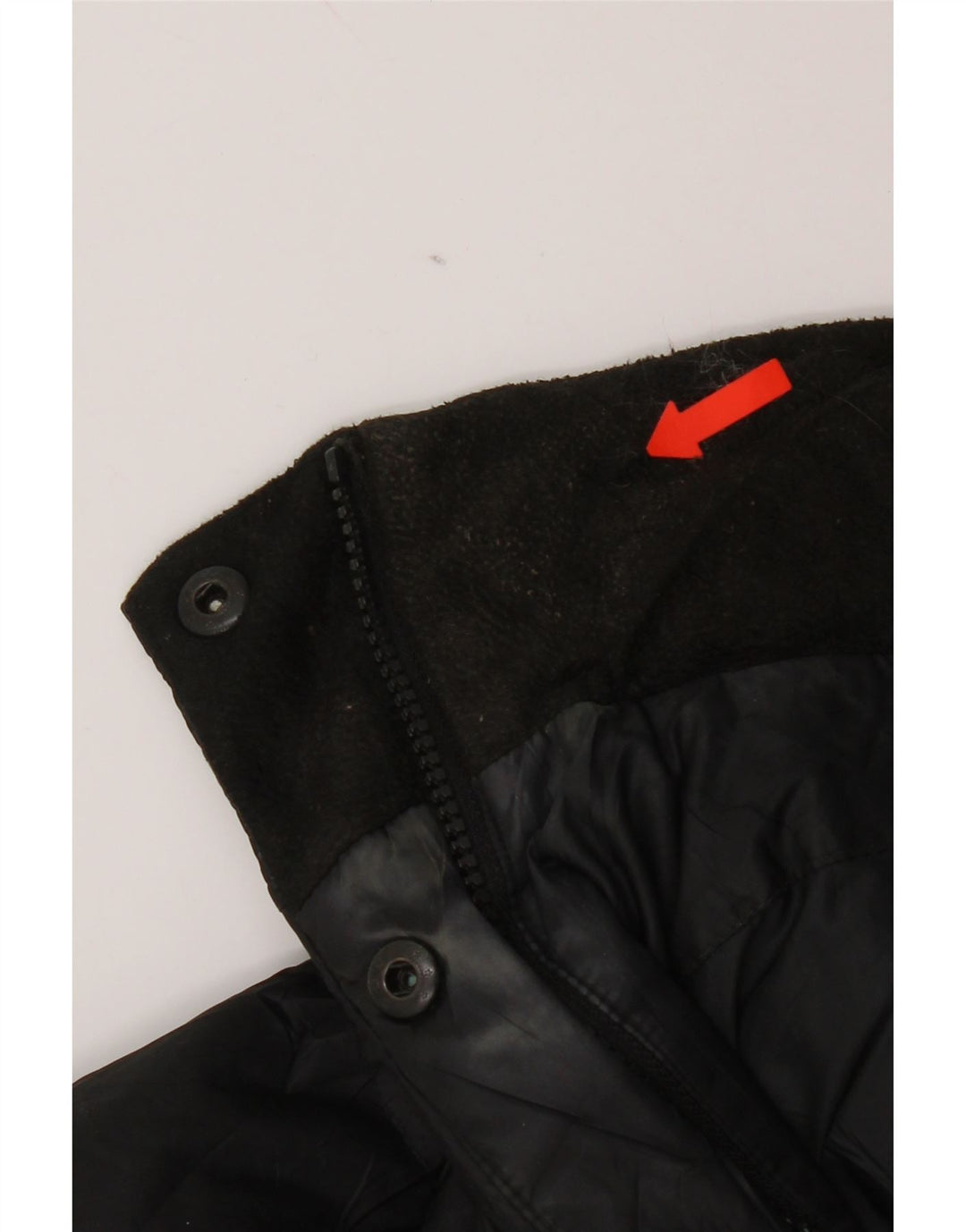 Eddie Bauer Dame Hætte Polstret Frakke UK 14 Medium Sort Polyester