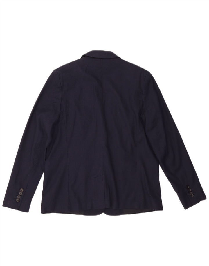 Lacoste Dame 1 Knap Blazer Jakke Størrelse 44 Stor Marineblå Bomuld