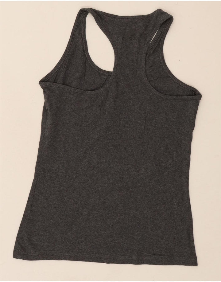 ADIDAS Womens Graphic Vest Top UK 8/10 Small Grey Cotton Vintage Adidas and Second-Hand Adidas from Messina Hembry 