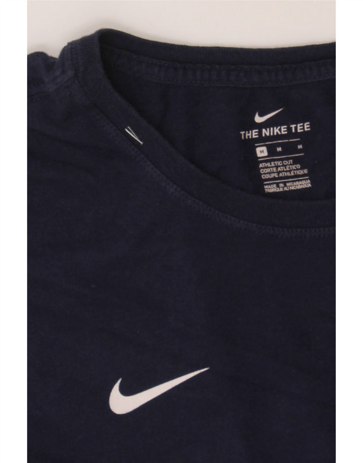 NIKE Womens Athletic Cut Graphic T-Shirt Top UK 14 Medium Navy Blue Vintage Nike and Second-Hand Nike from Messina Hembry 