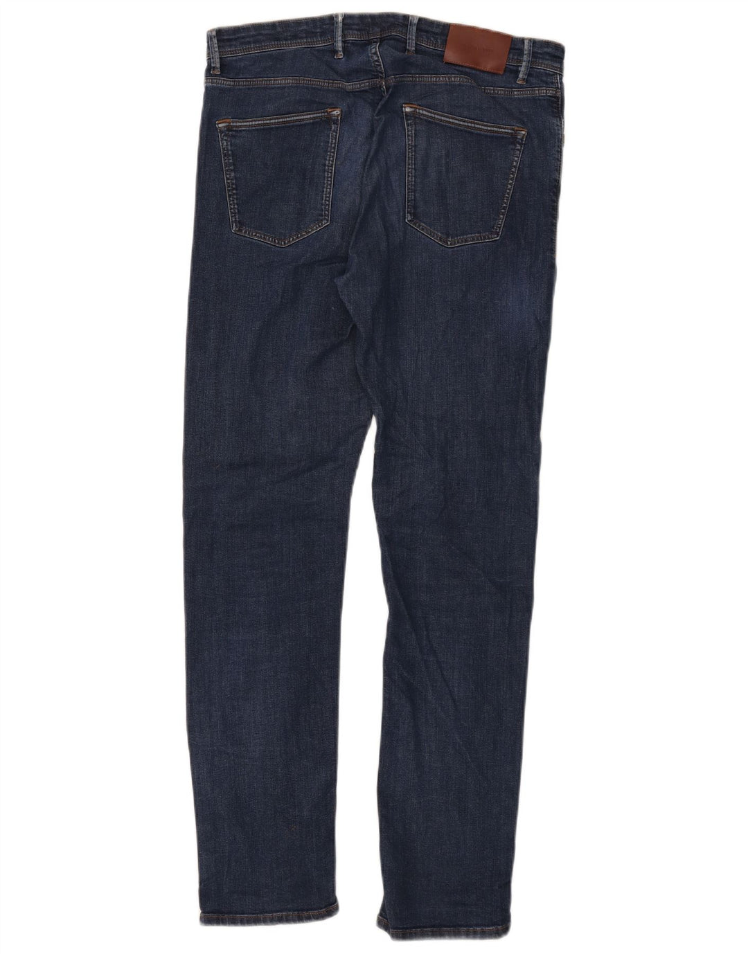 Massimo Dutti Herre Slim Jeans EU 42 Large W32 L30 Marineblå Bomuld
