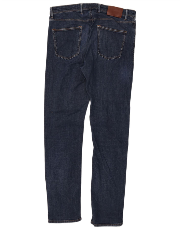 Massimo Dutti Herre Slim Jeans EU 42 Large W32 L30 Marineblå Bomuld